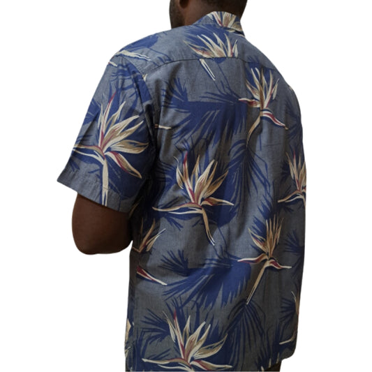 Chemise à motif tropical Jack & Jones - couleur bleu