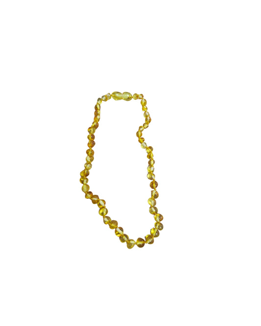 Collier dentition bébé ambre